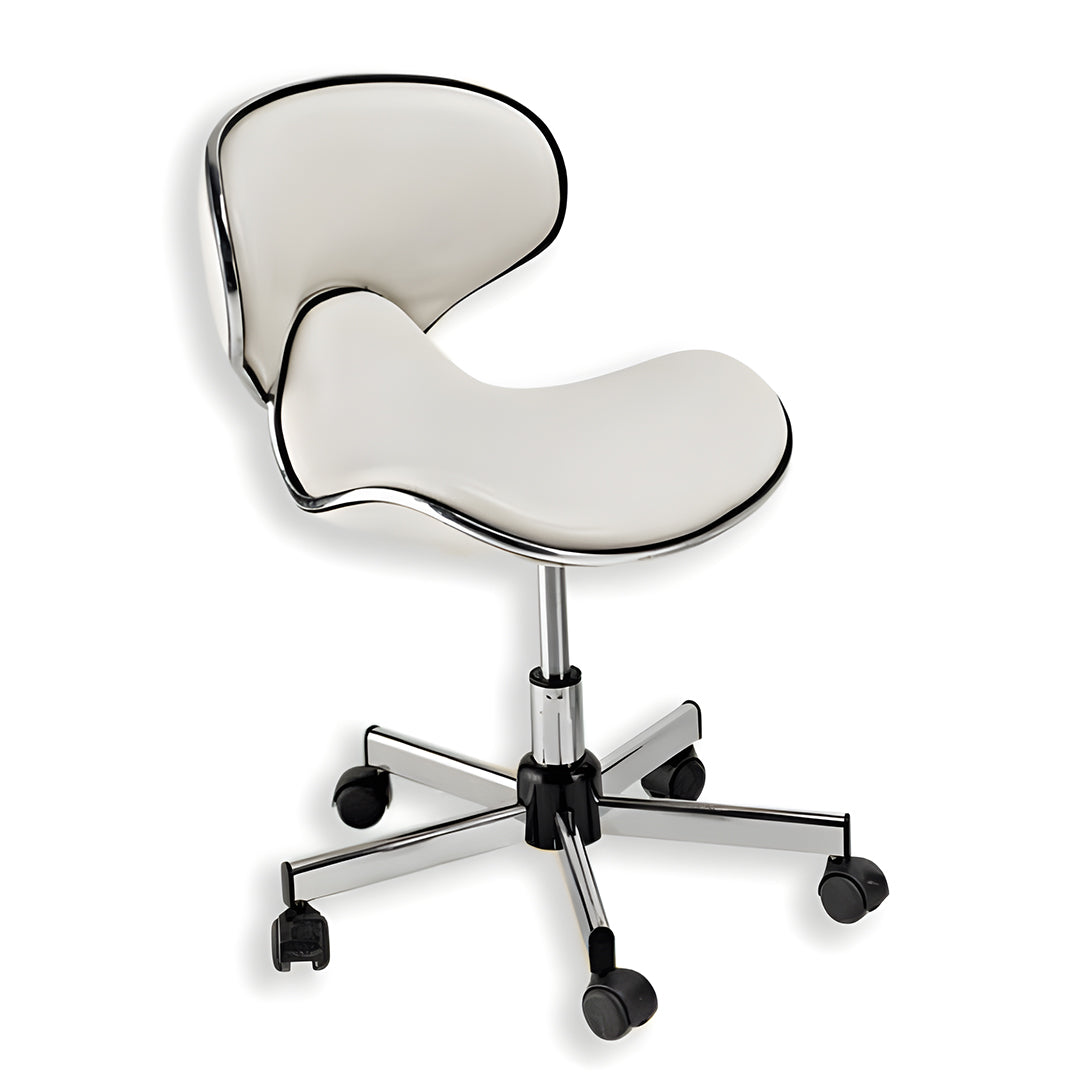 Butterfly Stool With Backrest White