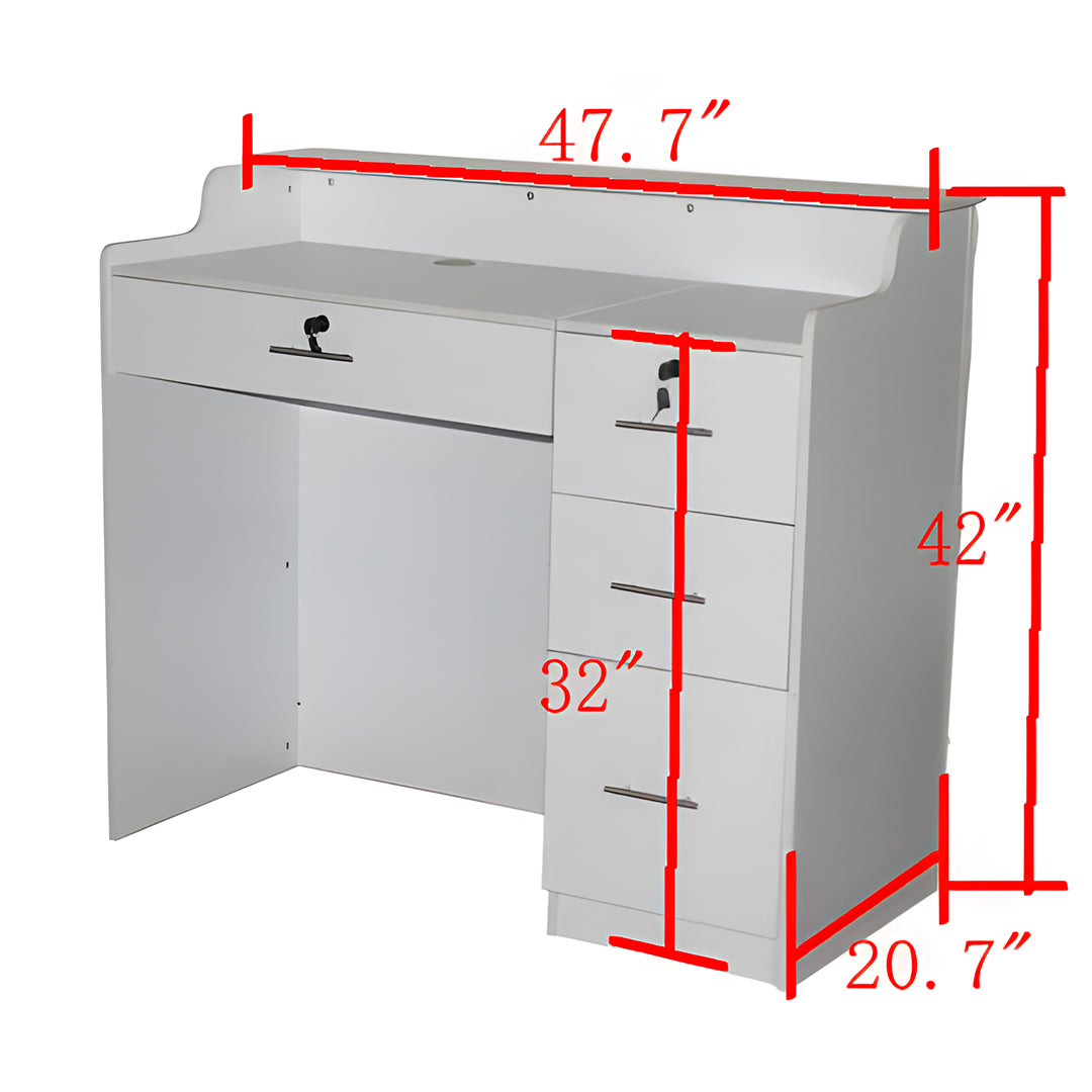 “Delamere” Reception Desk – White