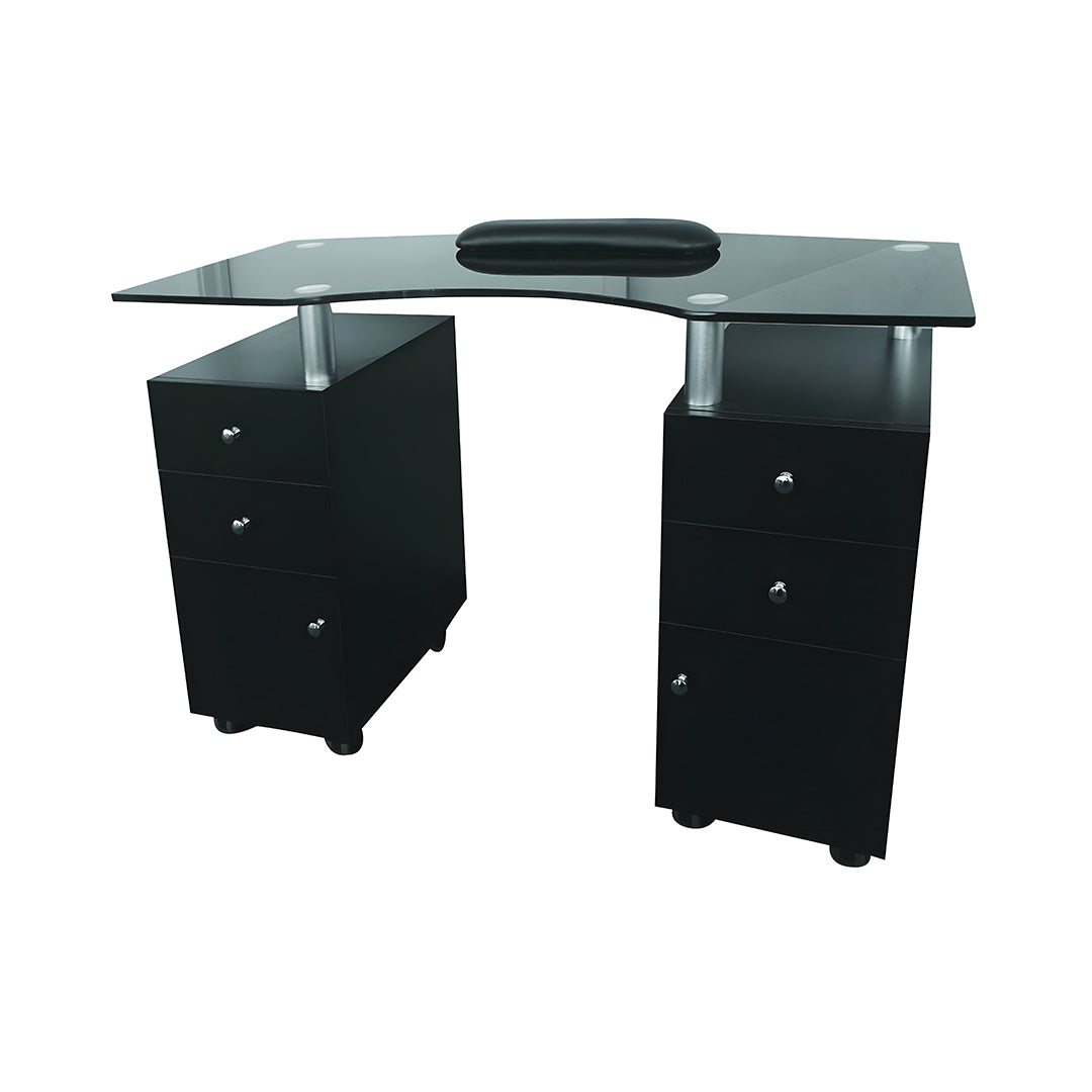 Manicure Table Tampered Glass Top