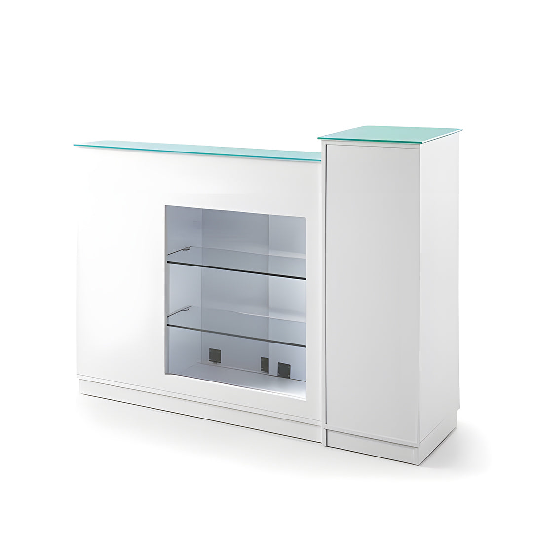 Reception Desk With Display Shelve