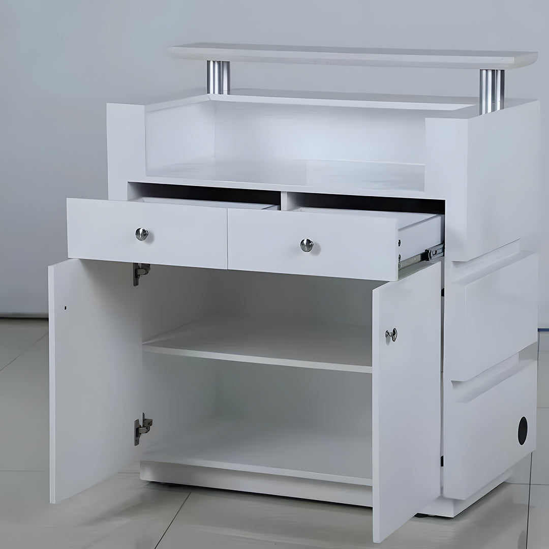 Reception Desk with Granite Top and LED Lights