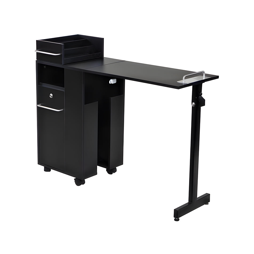 Folding Manicure Table Black