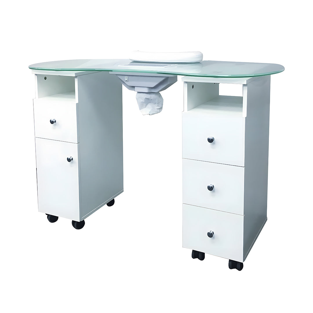 Manicure Table USF 4 Glass / Vent White